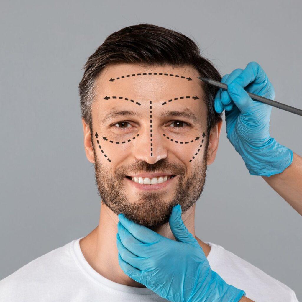 Men receiving aesthetic treatment injection at Mujtaba NP Clinics Med Spa in Corona, Queens
