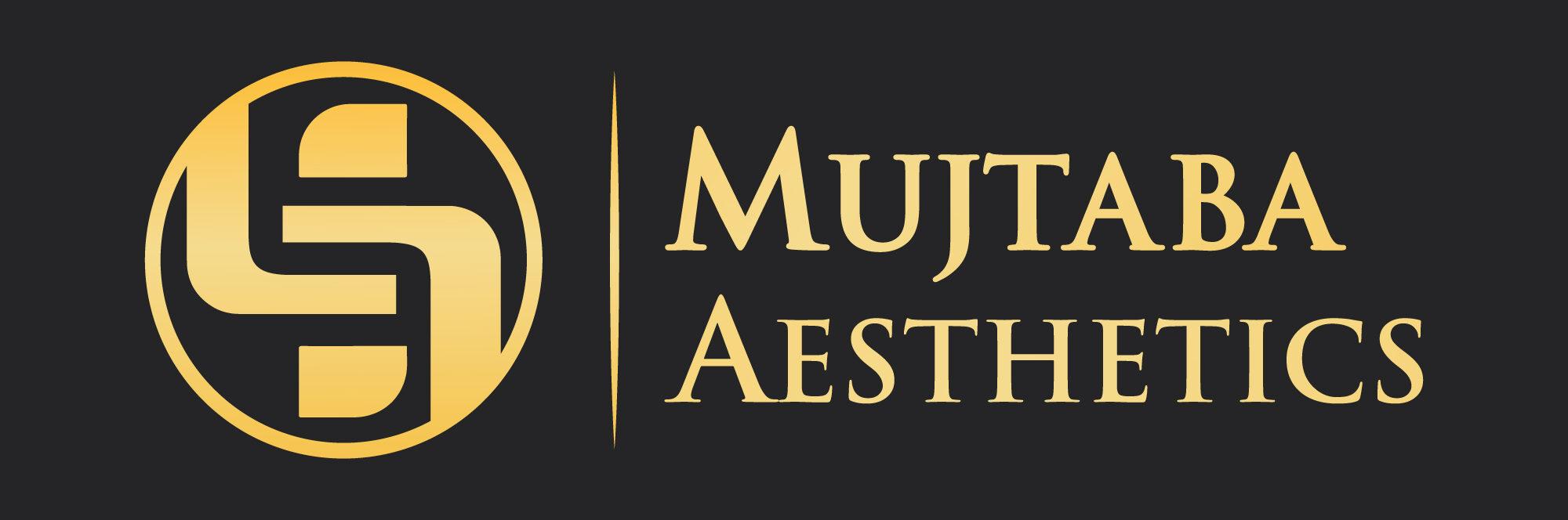 Logo of Mujtaba NP Clinics, Premier Med Spa in Corona, Queens. A stylized design featuring the logo with the word 'Mujtaba' and 'Aesthetics'.